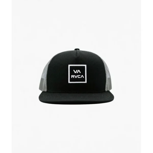 Black Structured Snapback Cap — IT Blacksmiths (Six-panel black cotton snapback with flat brim and embroidered logo on the front. Adjustable plastic snap closure.)