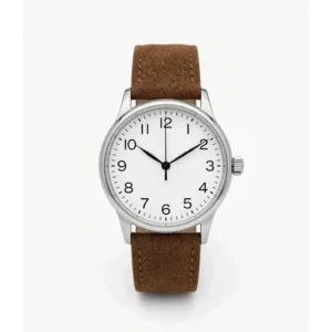 Casual White Suede-Strap Watch — IT Blacksmiths (Minimalist white dial with soft cream suede strap and rose-gold case. Quartz movement, 5 ATM water resistance.)