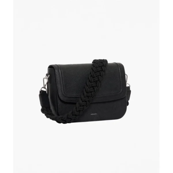 Matte Black Nylon Crossbody Bag — IT Blacksmiths (Lightweight matte black ripstop nylon crossbody with water-repellent finish and magnetic flap closure.)