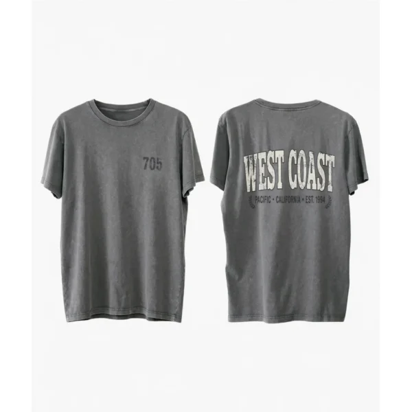 Oversized Washed Grey Cotton T-Shirt — IT Blacksmiths (Heavyweight 240gsm cotton, garment-dyed for that broken-in feel. Drop shoulder, oversized boxy fit.)