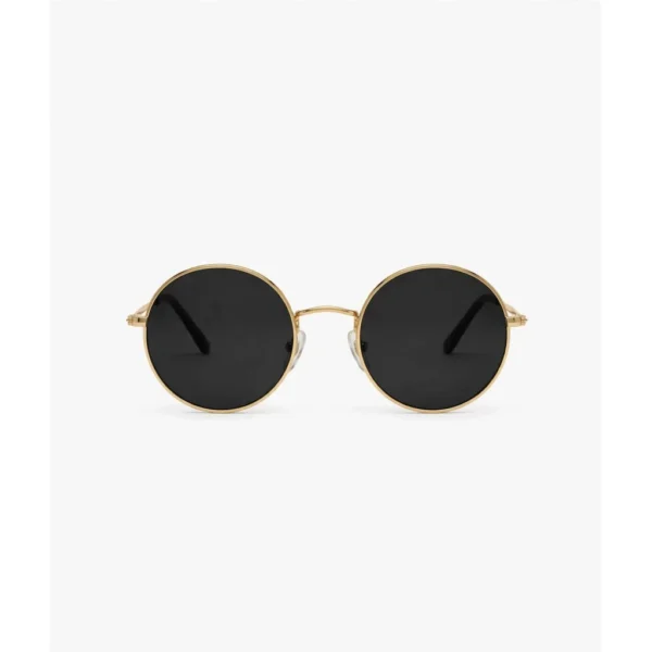 Round Gold Metal Sunglasses — IT Blacksmiths (Vintage-inspired round metal frames in matte gold with smoke lenses. Lightweight, unisex.)
