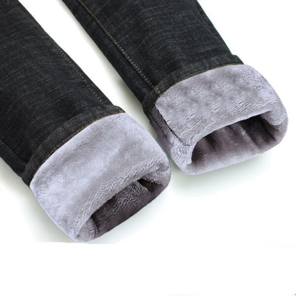 1037259194026 Women Thermal Jeans Winter Snow Warm Plush Stretch Jeans Lady Skinny Thicken Fleece Denim Long Pants Retro Blue Pencil Trousers