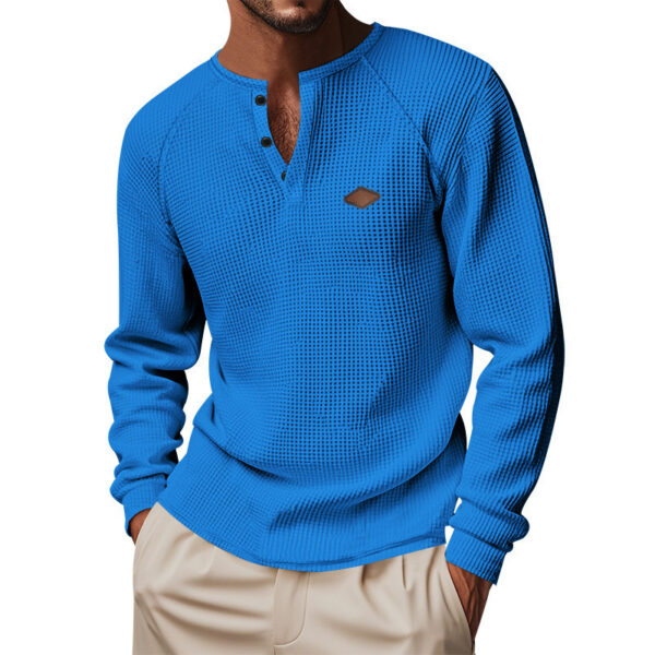 12173fbe-e141-463f-887a-ef93b513fde3.jpg Waffle Buckle Quick-drying Raglan Henry Long Sleeve