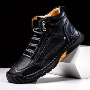 Hand Sewn Ankle Boots With Flat Straps And Casual Shoes