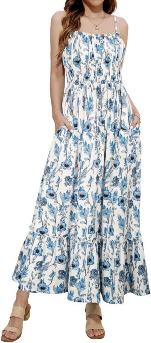 239d4c0a-c9b2-4476-80d2-3d3baa066040 Pleated Ruffles Dress Women's Sleeveless