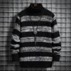 33f63511-06f8-4c46-a4ac-438114c8e2e5.jpg High-neck Men's Autumn And Winter Long-sleeved Trendy Slim Striped Sweater