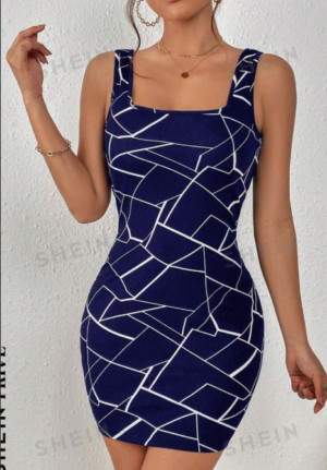 6580fa27-324f-4c4d-822f-5a50eadbf7b1-1 Allover Geo Print Square Neck Tank Dress