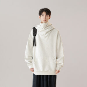 6617a018-0136-4cdc-9118-38bb2c25afe2 Hooded Turtleneck Sweater Men's Autumn Winter Couple Workwear Mechanical Style