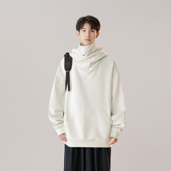 Hooded Turtleneck Sweater Men's Autumn Winter Couple Workwear Mechanical Style