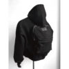 Back Schoolbag Design Men's Coat Flower Gray