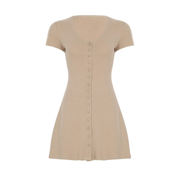 French Romantic Girl Style Base Breasted Knitted Dress