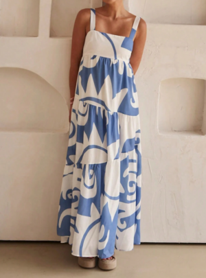 8945141b-81ea-4d3c-a0c2-ad502df4f58b Holiday Casual Random Printed Swing Maxi Cami Dress