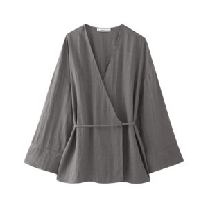 8df6e8c2-4640-4bc3-bcf6-47add689415d European And American Style Double Breasted Kimono Outerwear Casual Pants