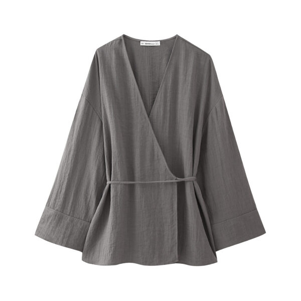 European And American Style Double Breasted Kimono Outerwear Casual Pants