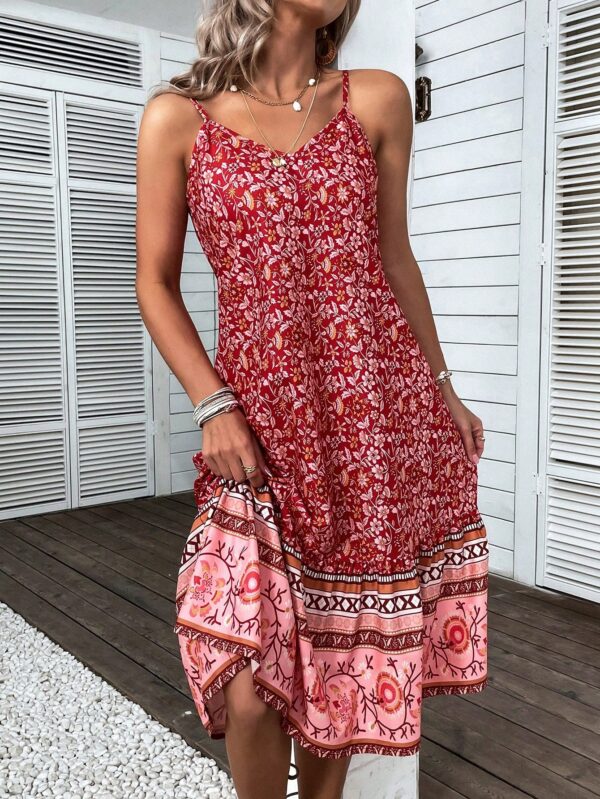 Women's Sleeveless Printed Casual Dress Maxi Vacation Beach Outfit