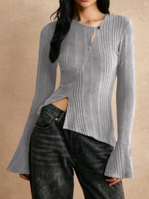 a4a70d48-f82c-4d72-8c21-98153c249976 Casual Stitching Long Sleeve Button T-shirt