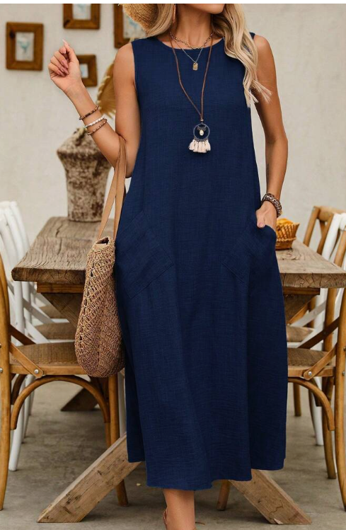 Elegant Polyester Women'S Dress