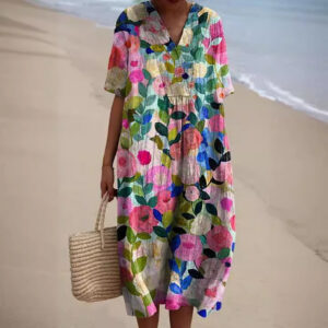 b8d6b51a-123e-4484-afe5-a7fb7b11d0f8 Women's Comfortable Loose Printed Long Dress