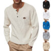 cfceb515-5c31-473e-8d8d-5f8f11c657e4.jpg Waffle Buckle Quick-drying Raglan Henry Long Sleeve