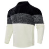 Men's Casual Color Block Long Sleeve Cable Knit Pullover Sweater