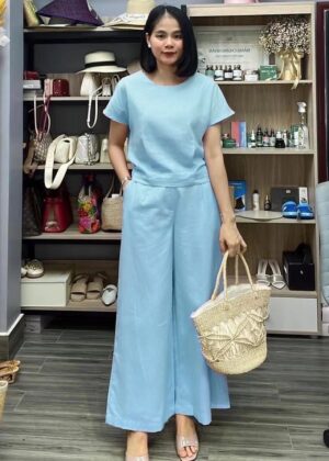 f7741b88-abbb-4304-a32a-92c50e26d566 Short Sleeved Temperament Commuting Two-piece Set For Women