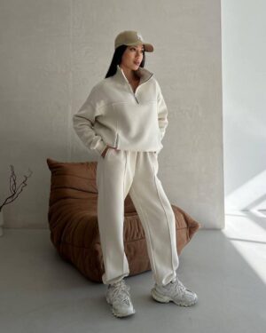 fb277191-583c-4e68-8390-4eda34f94f6a Y2K Winter Jogging Women Two Piece Set Female Zipper Coat Casual Pants Tracksuit Autumn Jacket Fashion Contrast Sport Wear Set