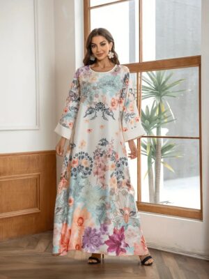 fc71be94-6331-45e8-a786-45bfb59a270a-1 Elegant Floral Print Long Kaftan Dress